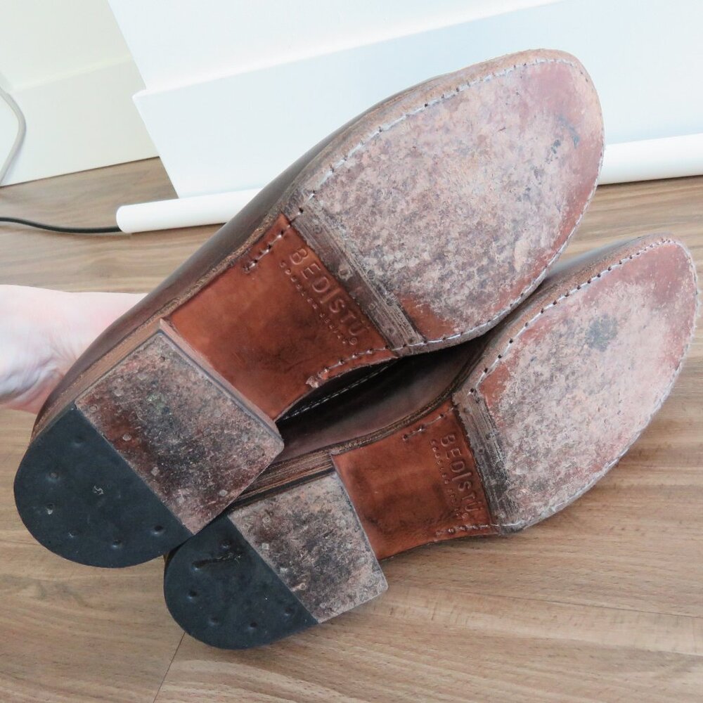 BED STU Bench Made Cobbler Series Wingtip Derby Brogue Shoes Brown Leather 10 - Picture 14 of 16